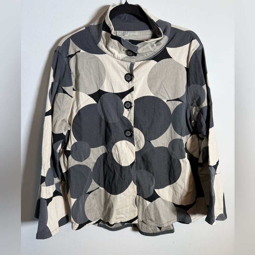 bryn WALKER Polka Dot Jacket S Made in USA Avant Garde Art to Wear Minimalist‎